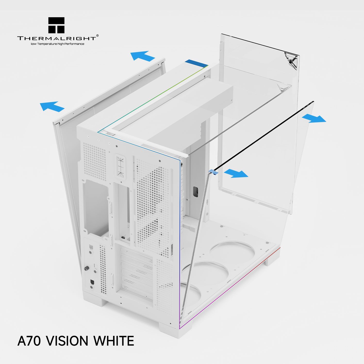 Корпус без блока питания Thermalright TR-A70 Vision White FAN5-C (TR-A70 Vision White FAN5-C)